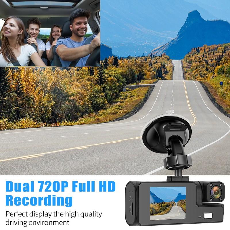 1080P Dual Lens Car DVR Dash Cam Video Recorder G-Sensor Front And Inside Camera