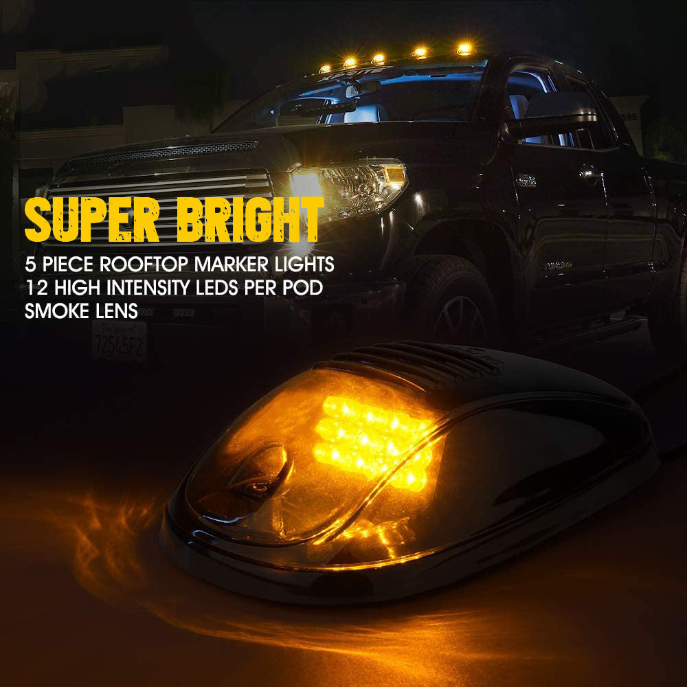 Pickup Truck Top Mouse Light Cab Marker Roof 9LED Light F150 RAM Car Light Yellow White