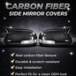 Toyota Corolla (2009-2014) Carbon Fiber Horn-Shaped Mirror Covers – Aggressive M-Style Rearview Mirror Modification