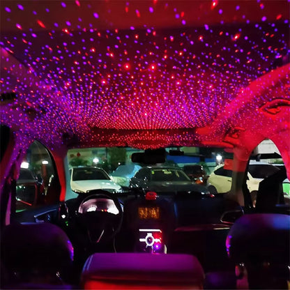 Cross-border Special For Roof Star Atmosphere Light Romantic USB Night Atmosphere Light Car Home Projector Galaxy Light