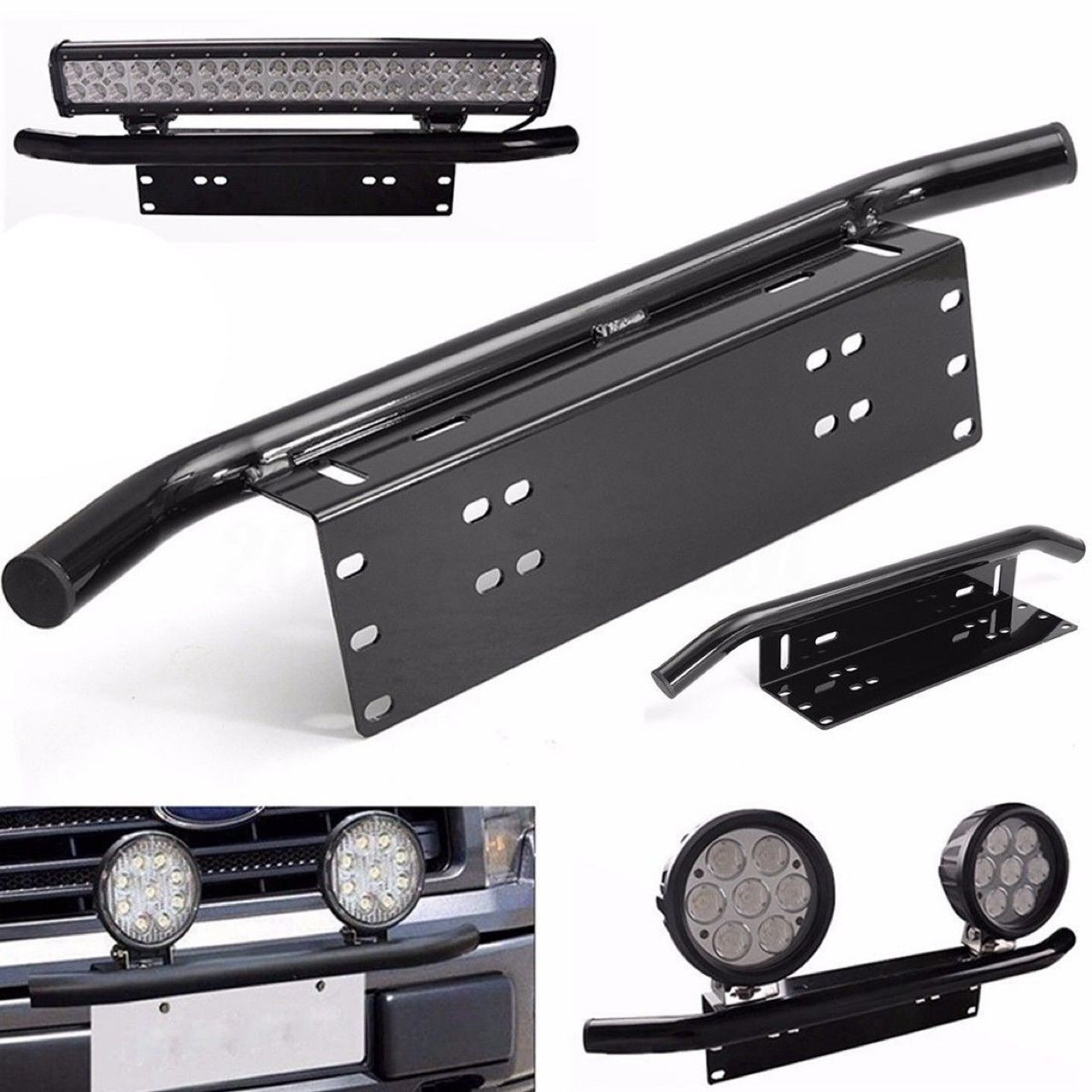 Car Auxiliary Lamp Holder Modified LED Off-road License Plate Frame Fog Lamp License Plate Lamp License Plate Lamp Holder Lamp Holder