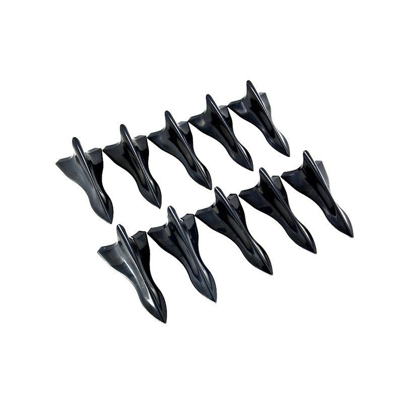 Roof Tail Glossy Black Shark Fin Universal Pointed Carbon Fiber Car Roof Modification Parts Wind Knife
