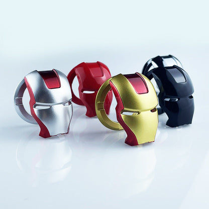 Iron Man Car One-Button Start Protective Cover Decorative Sticker Decorative Ring Button Decorative Cover Car Interior Supplies Modification