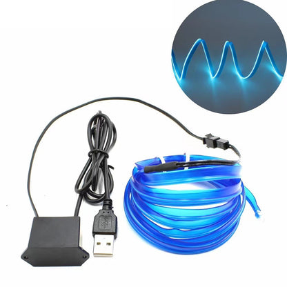 Car Atmosphere Light USB Car Cold Light Guide Line LED Wiring-free Modification Light Bar Central Control Atmosphere Light