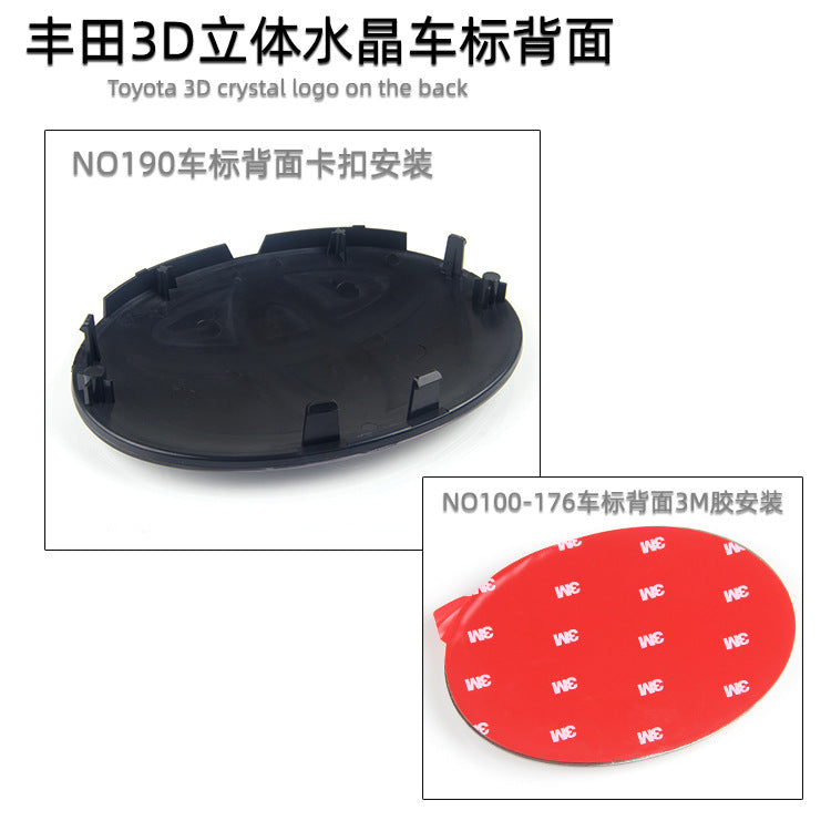 Crystal Car Logo Land Cool Road Zepa Bully Multi Highlander Corolla RAV4 Car Logo Modified Grill Net Logo