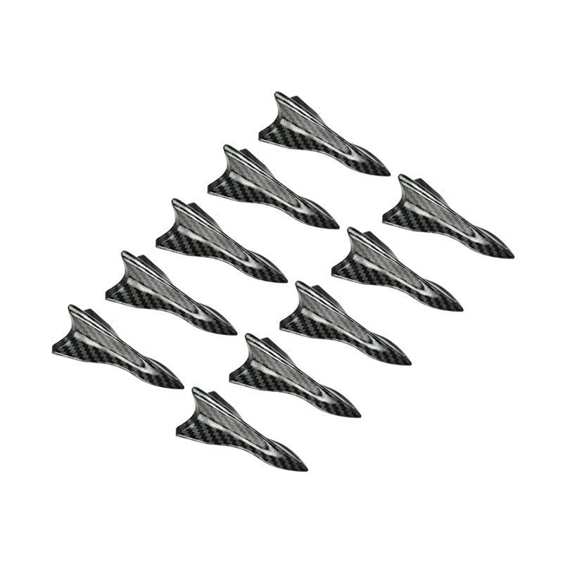 Roof Tail Glossy Black Shark Fin Universal Pointed Carbon Fiber Car Roof Modification Parts Wind Knife