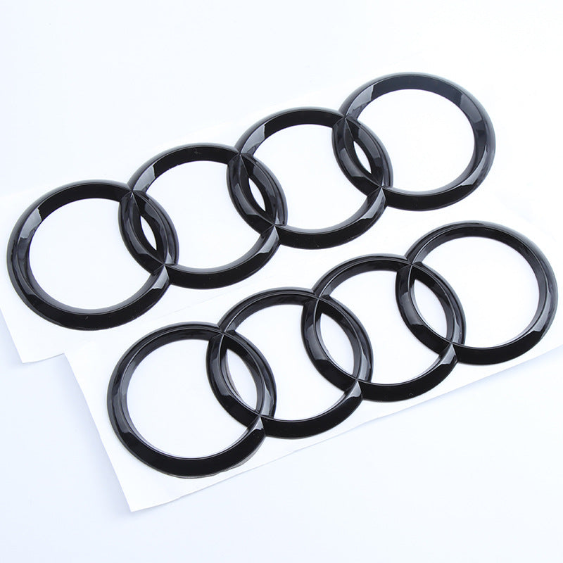 Suitable For FAW Audi 4th Ring A3A5A4LA6LQ5Q7 Middle Net Logo Tail Logo Front And Back Black Modified Car Logo