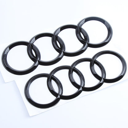 Suitable For FAW Audi 4th Ring A3A5A4LA6LQ5Q7 Middle Net Logo Tail Logo Front And Back Black Modified Car Logo