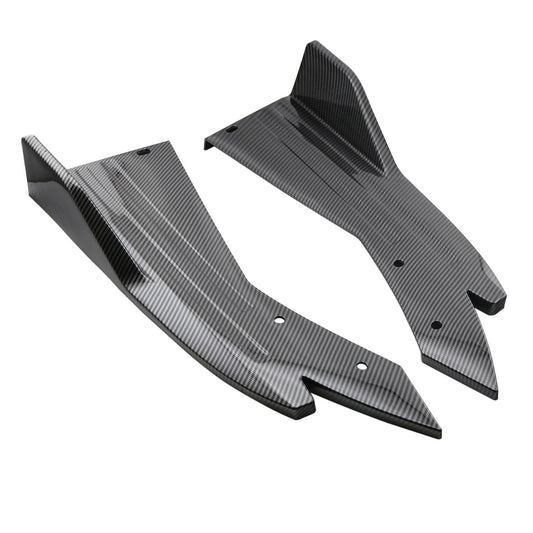 Car Universal Rear Wrap Angle Car Modification Bright Black Bright Carbon Fiber Rear Shovel Rear Bumper Protection Angle Rear Lip 6063#