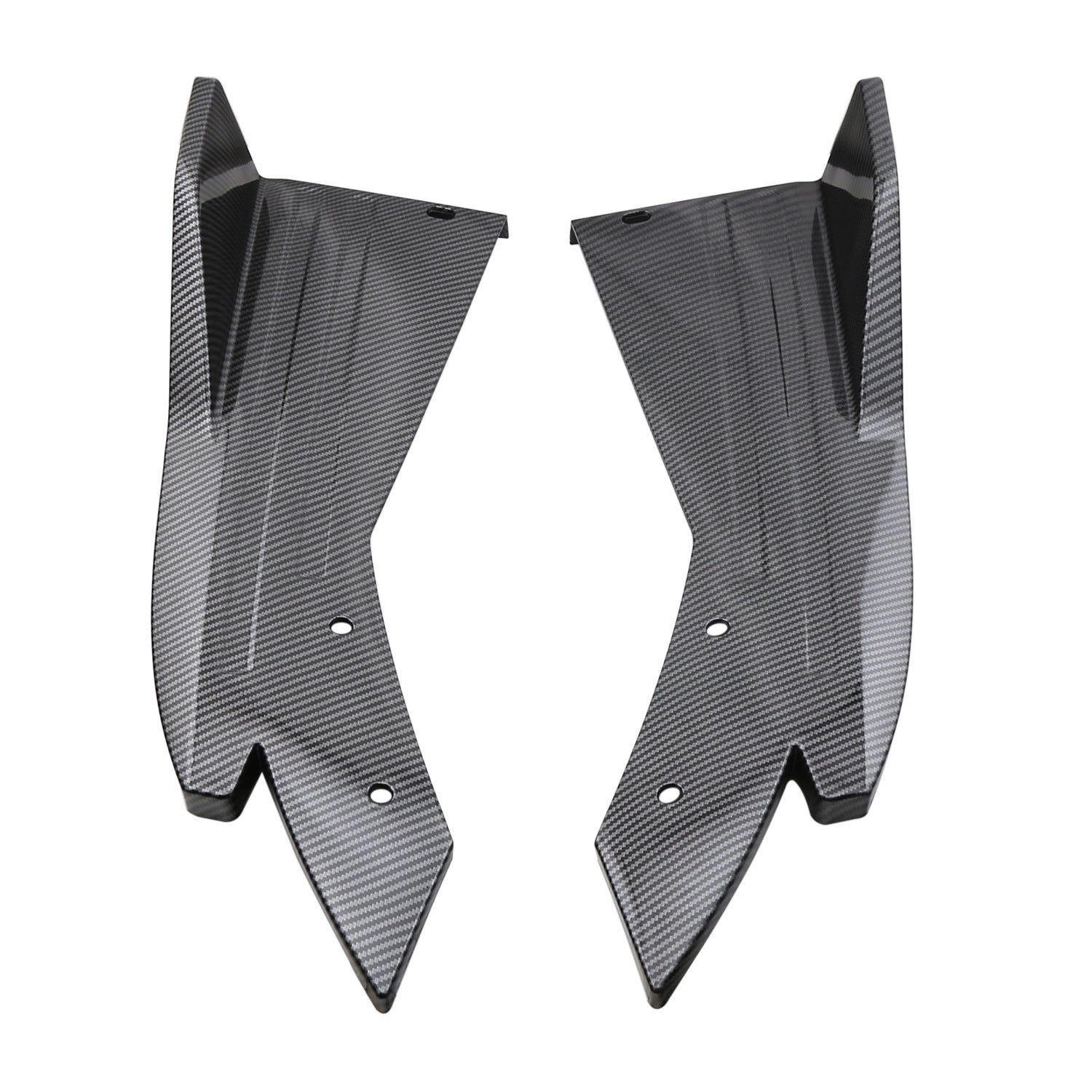 Car Universal Rear Wrap Angle Car Modification Bright Black Bright Carbon Fiber Rear Shovel Rear Bumper Protection Angle Rear Lip 6063#