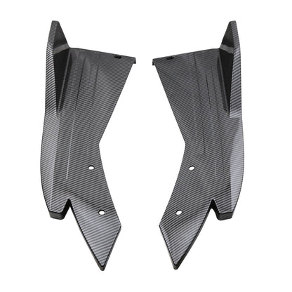 Car Universal Rear Wrap Angle Car Modification Bright Black Bright Carbon Fiber Rear Shovel Rear Bumper Protection Angle Rear Lip 6063#