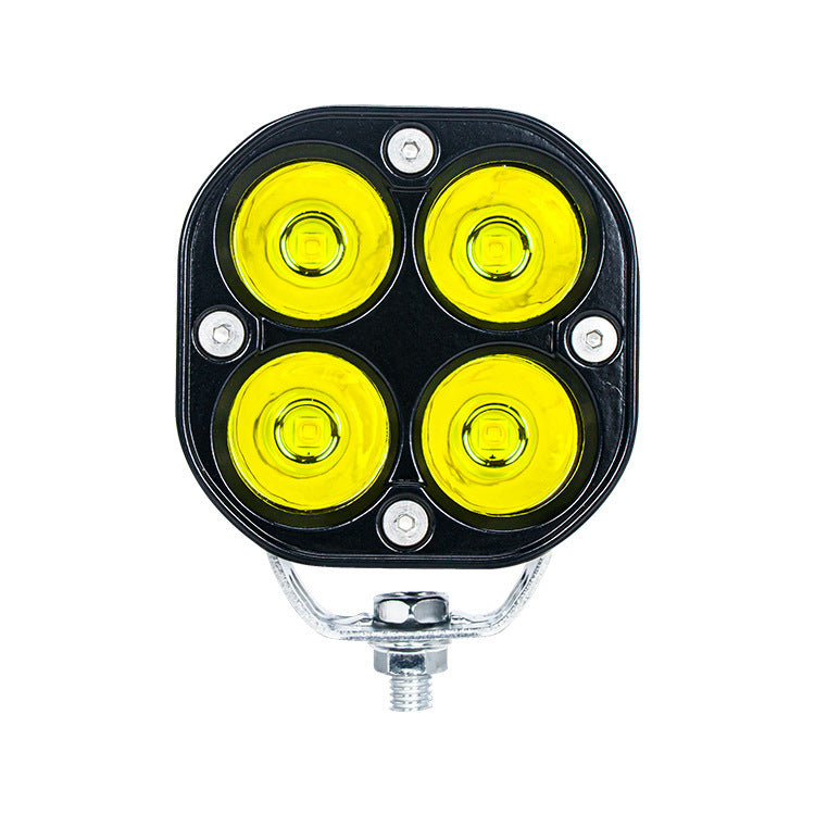 High-Brightness Four-Eye Clover Led Electric Vehicle Headlight 3inch Square Off-Road Vehicle Waterproof Modified Spotlight 4X4 Headlight