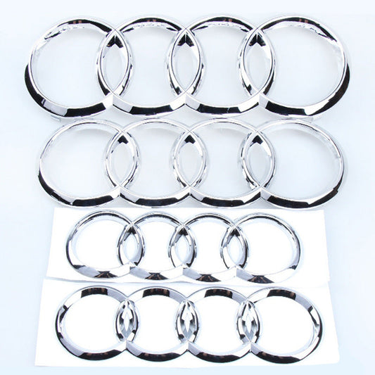 Suitable For FAW Audi 4th Ring A3A5A4LA6LQ5Q7 Middle Net Logo Tail Logo Front And Back Black Modified Car Logo