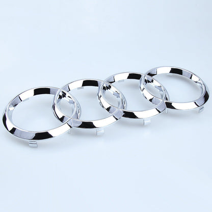 Suitable For FAW Audi 4th Ring A3A5A4LA6LQ5Q7 Middle Net Logo Tail Logo Front And Back Black Modified Car Logo