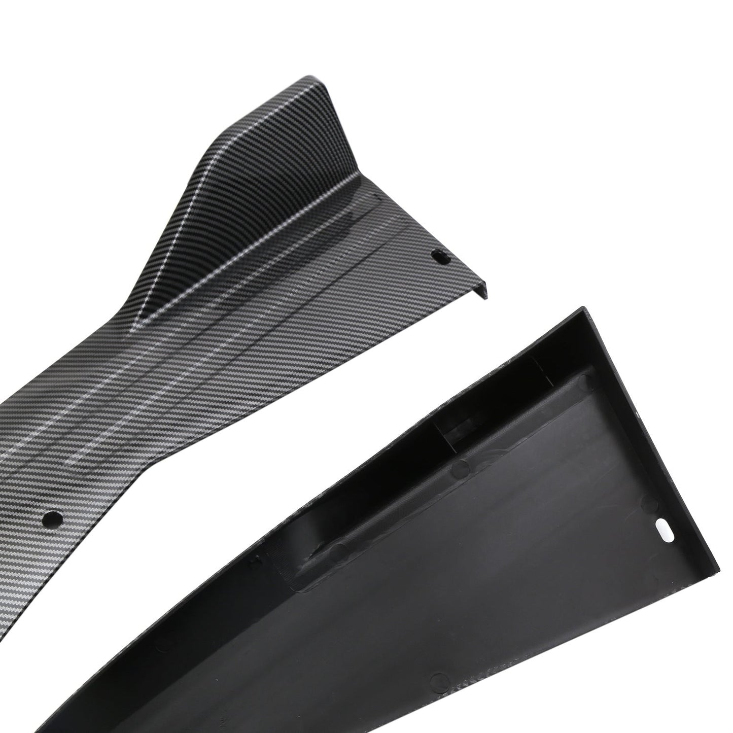 Car Universal Rear Wrap Angle Car Modification Bright Black Bright Carbon Fiber Rear Shovel Rear Bumper Protection Angle Rear Lip 6063#