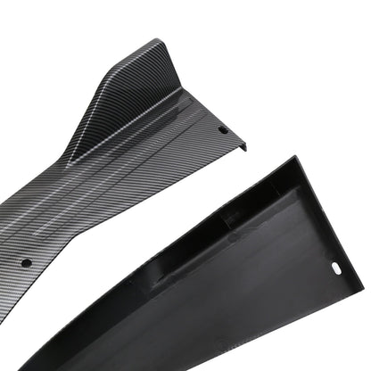 Car Universal Rear Wrap Angle Car Modification Bright Black Bright Carbon Fiber Rear Shovel Rear Bumper Protection Angle Rear Lip 6063#