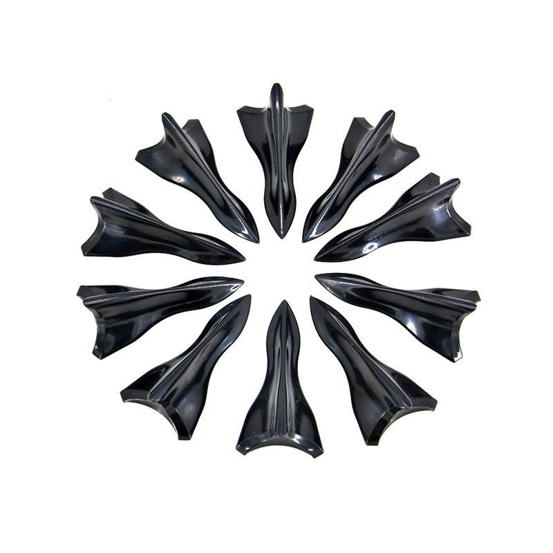 Roof Tail Glossy Black Shark Fin Universal Pointed Carbon Fiber Car Roof Modification Parts Wind Knife