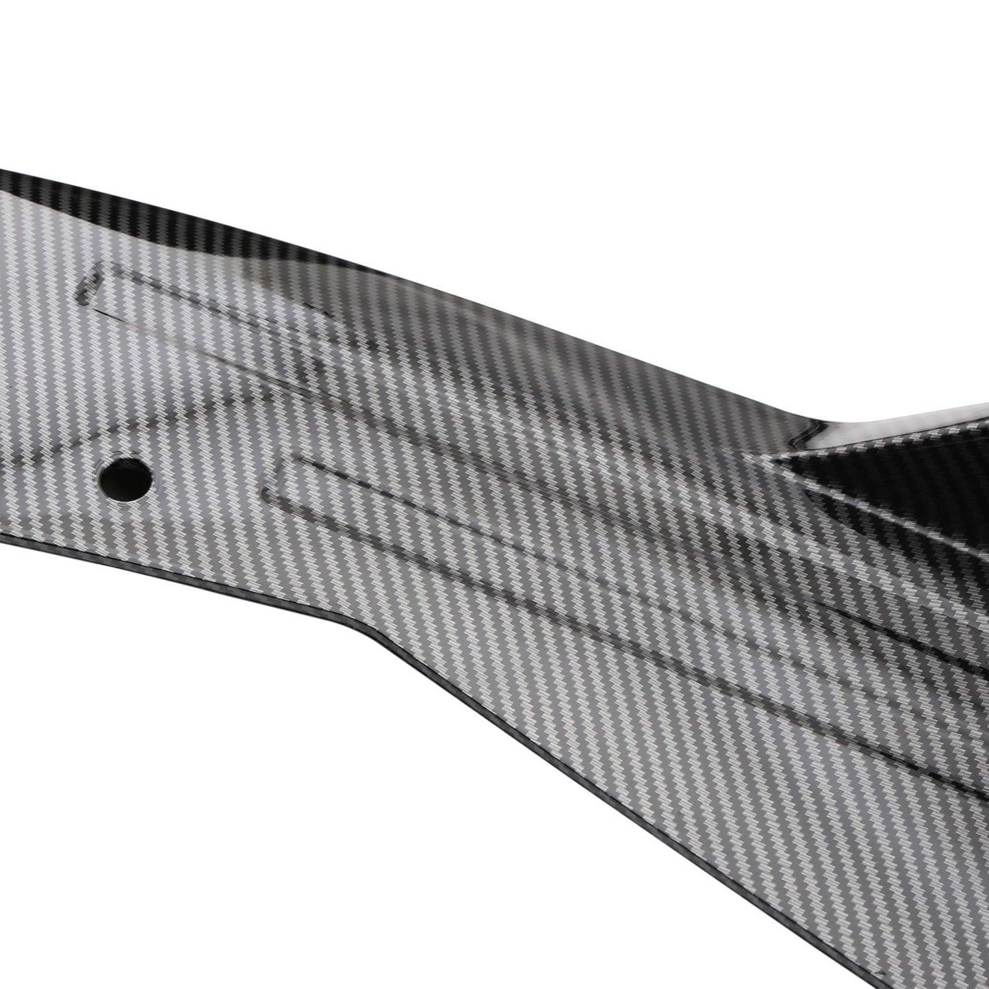 Car Universal Rear Wrap Angle Car Modification Bright Black Bright Carbon Fiber Rear Shovel Rear Bumper Protection Angle Rear Lip 6063#