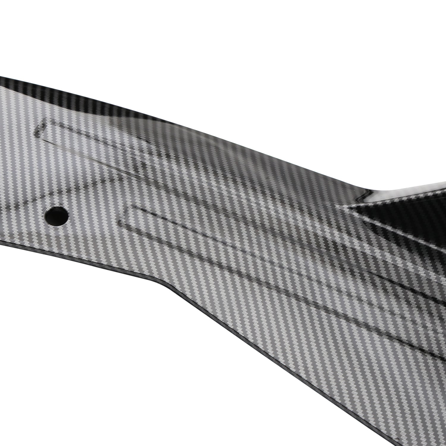Car Universal Rear Wrap Angle Car Modification Bright Black Bright Carbon Fiber Rear Shovel Rear Bumper Protection Angle Rear Lip 6063#