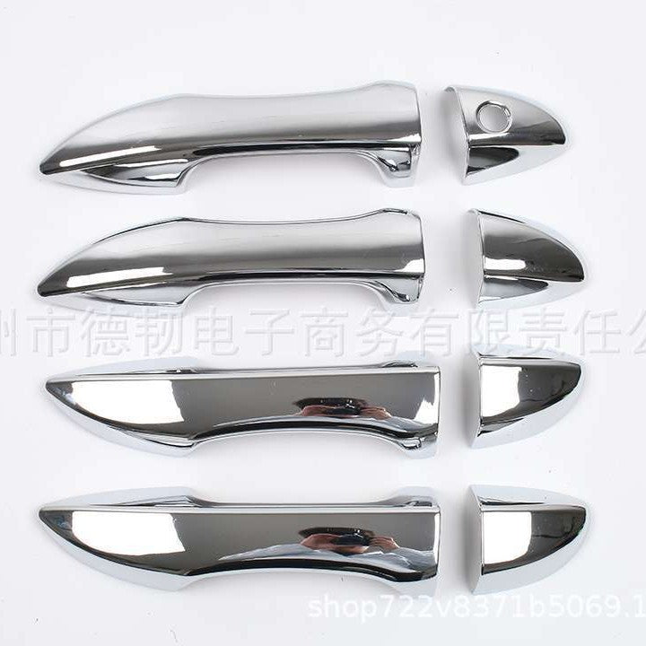 Toyota Corolla 2014-26 Carbon Fiber Handle Covers Altis Door Handle Decoration Cover Chrome, Carbon Patren and Glossy Black