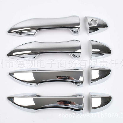 Toyota Corolla 2014-26 Carbon Fiber Handle Covers Altis Door Handle Decoration Cover Chrome, Carbon Patren and Glossy Black