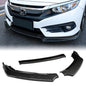 Front cannard spliter Front Lip  Modification Parts Sedan Hatchback Carbon Fiber Pattern Four-segment Front Universal Shovel