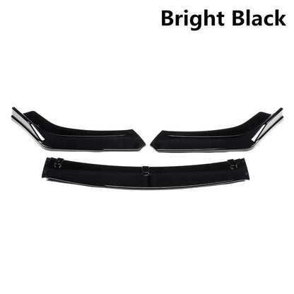 Front cannard spliter Front Lip  Modification Parts Sedan Hatchback Carbon Fiber Pattern Four-segment Front Universal Shovel