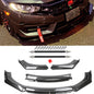 Front cannard spliter Front Lip  Modification Parts Sedan Hatchback Carbon Fiber Pattern Four-segment Front Universal Shovel