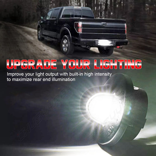 2X LED License Plate Light Rear Bumper Tag Assembly Lamp For Ford F150 F250 F350