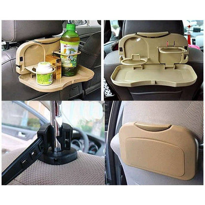 Seat Back Car Cup Holder Car Beverage Tray Folding Car Dinner Plate